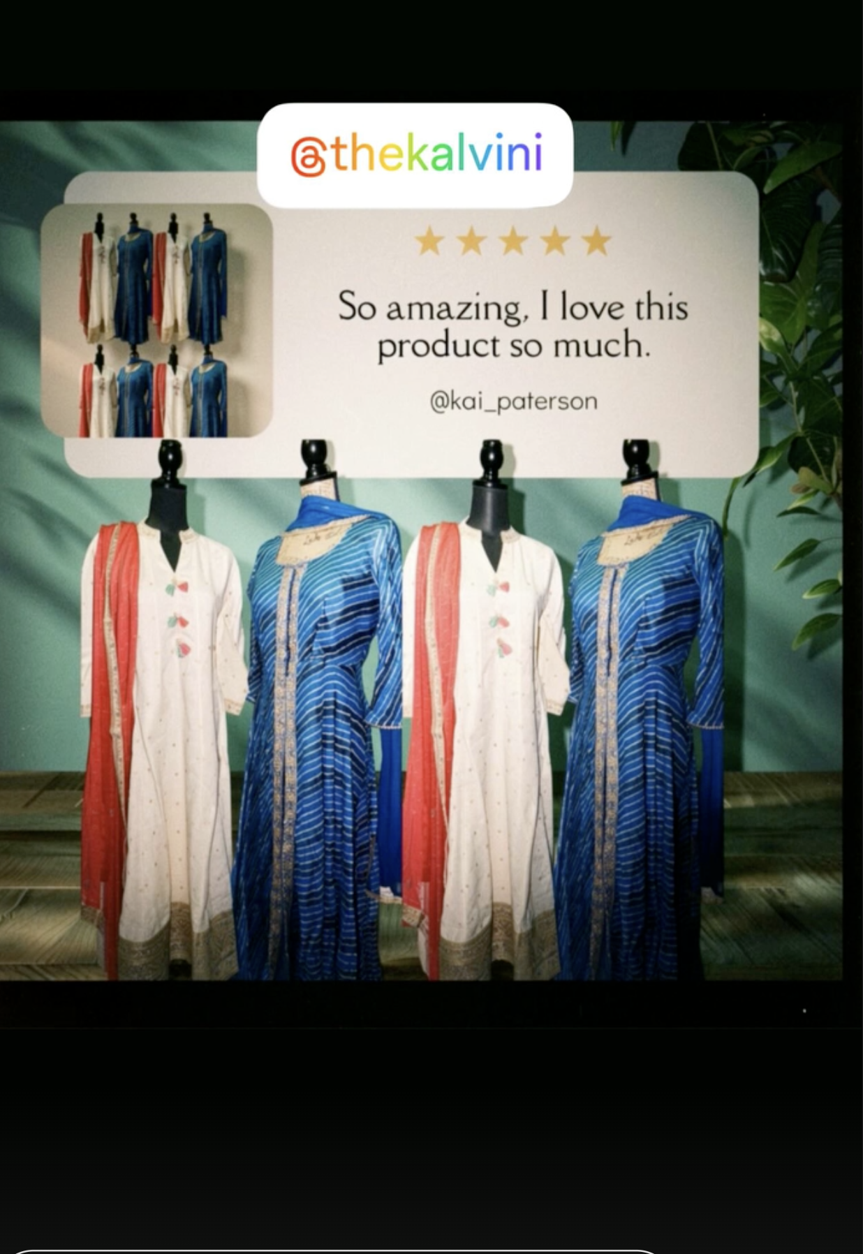 Indigo Leheriya Anarkali Edit